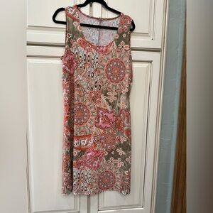 Women's Paisley Mid Length Sleeveless dress
